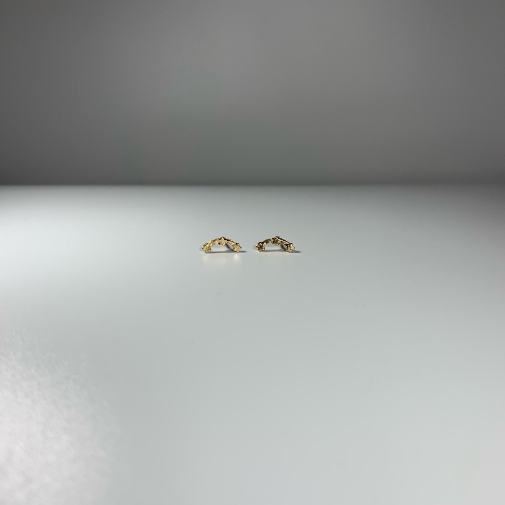 Gold Star Ear Climbers Earrings